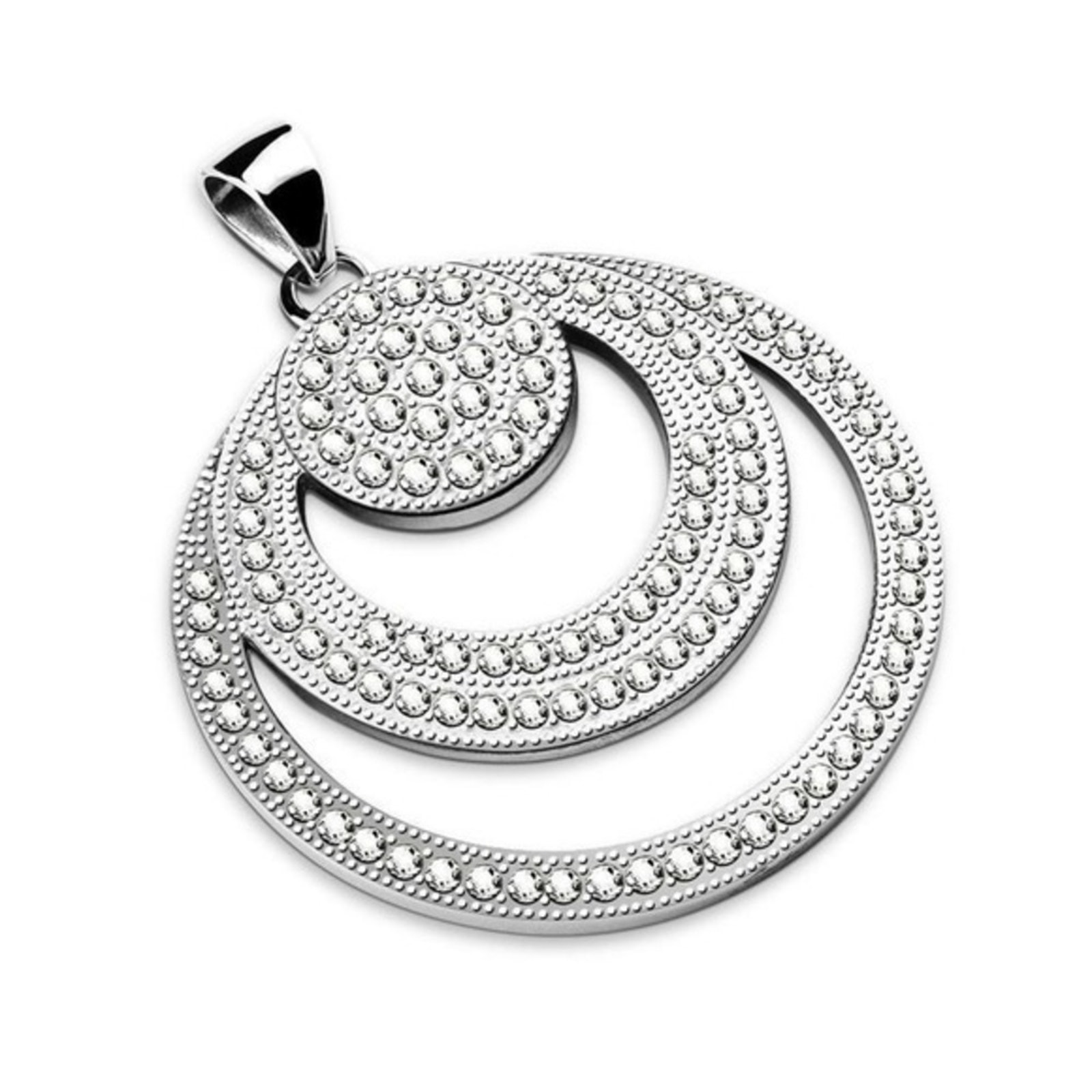 New Stainless Steel Them Paved Pendant